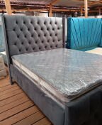 stylish 4by6 chester bed made with blue gum hardwood| customizable colors