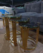 2 piece round coffee tables marble top |available in kenya