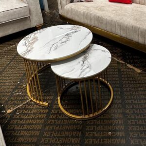 round coffee tables marble top 3pieces design 6