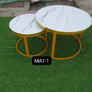 round coffee tables marble top 2pieces design 7