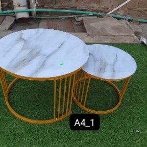 round coffee tables marble top 2pieces design 9