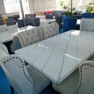 modern 6 piece marble dining table set marble top table design 1