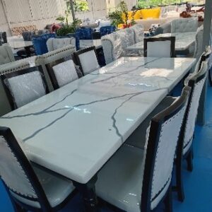 modern 6 piece marble dining table set marble top table design 2