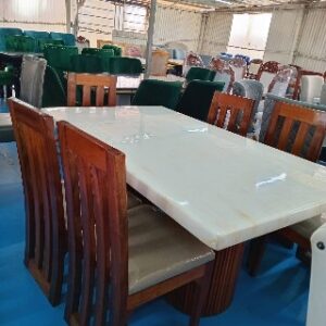modern 6 piece marble dining table set marble top table design 4