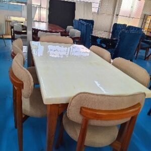modern 6 piece marble dining table set marble top table design 5
