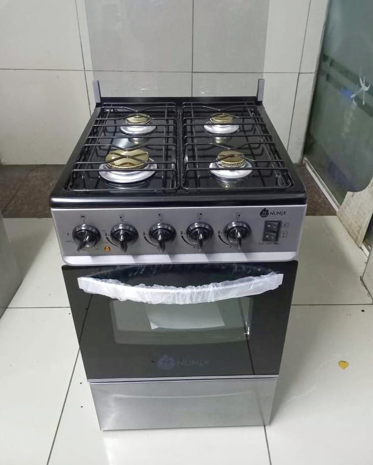 Nunix 4 Burner Cooker Full Gas Silver