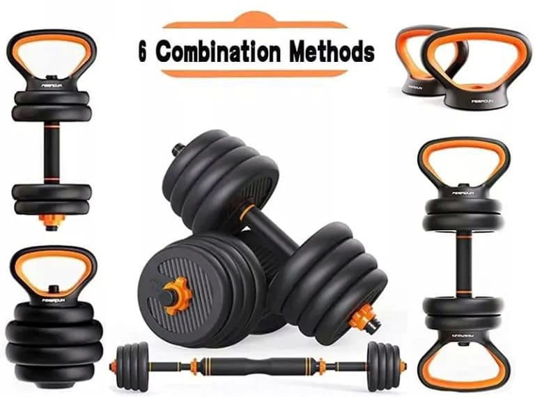 6 In 1 50Kgs Rubber Dumbells - Image 2