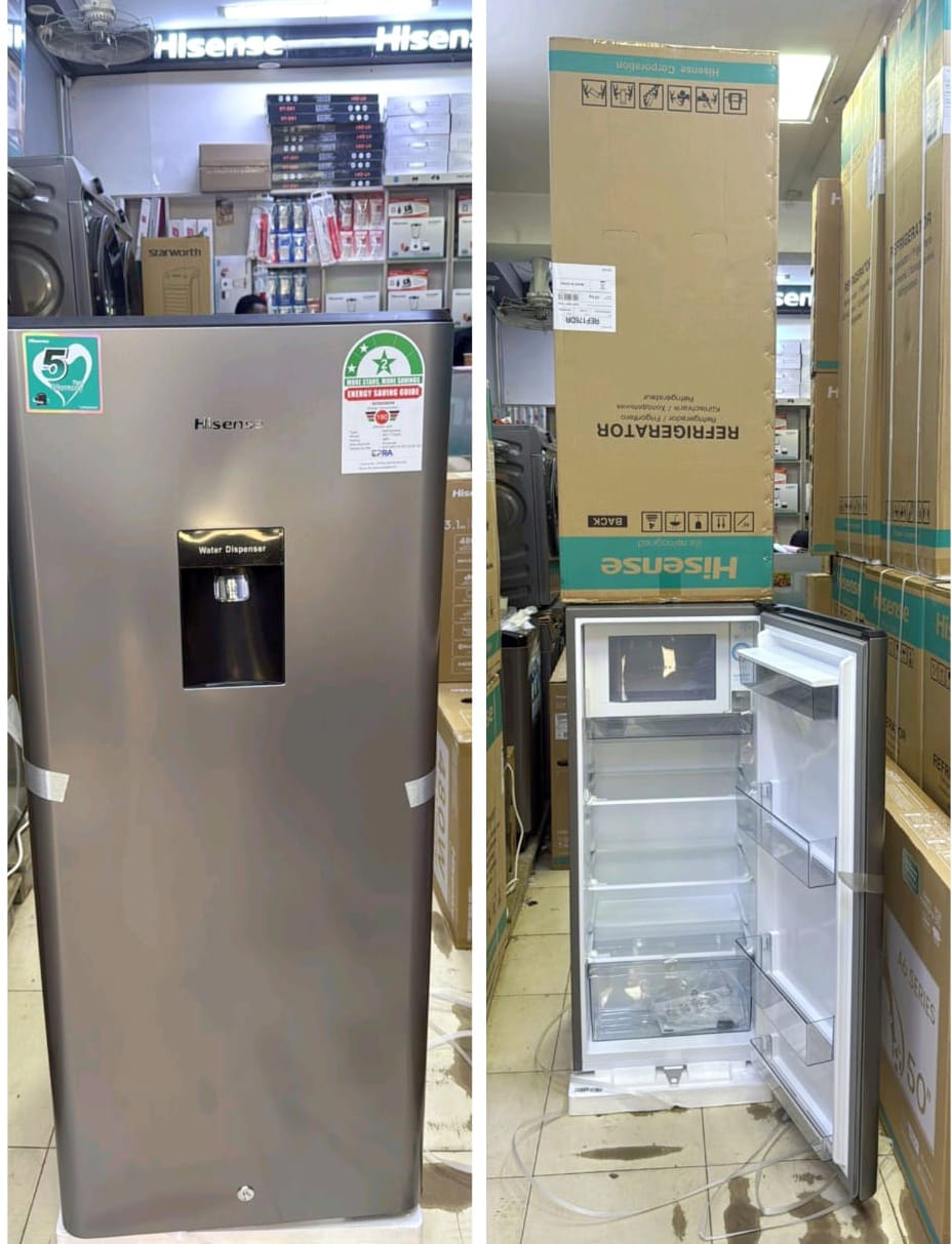 Hisense Single Door Fridge 176L With Dispenser.