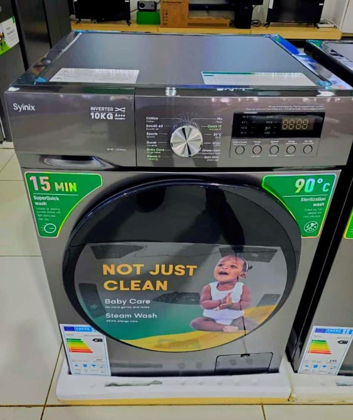 Syinix Washing Machine 10Kgs Front Load.