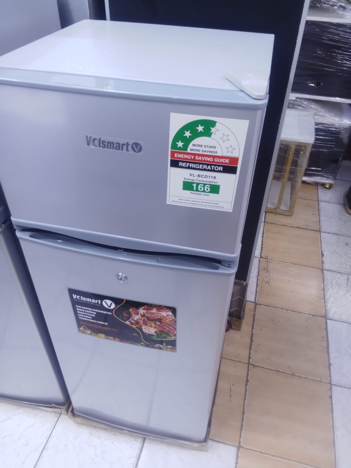 Volsmart 118l Double Door Fridge