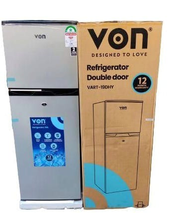 Von 136L Double Door Fridge